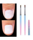 gootrades Nail Art Clean Up Brushes,2 Pcs Round&Angled Nail Brushes for Cleaning Polish Mistake on the Cuticles, Acetone Resistant Nail Brush, Finger nail Cleaning Brushes for Nail Art and Designs - Buy Online on GoSupps.com