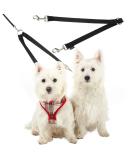 Double Dog Pet Leash Splitter Coupler - Black | Clip for Collar Harness - Buy Online on GoSupps.com