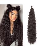 DSoar 26 Inch Deep Twist Crochet Hair - Ocean Wave Curly Bohemian Braids | 3 Packs Synthetic Hair Extensions for Women & Girls (Color 4#) - Buy Online on GoSupps.com