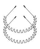 Molain Metal Hair Straps 2 PCS Black Corrugated Feather Headband | Non-Slip Elastic Clips for Sports & Outdoors - Buy Online on GoSupps.com
