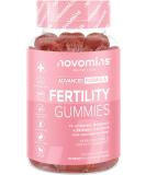 Fertility Gummies - Essential Women's Fertility Supplements with 25 Vitamins, Minerals, Botanicals, and Folic Acid - Vegan & Gluten Free | Novomins - Buy Online on GoSupps.com
