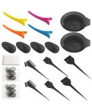 21 Packs Hair Dye Coloring Kit YuCool Dye Brush Comb Mixing Bowl Ear Caps Shower Cap Apron Sectioning Clips and Hairbands for DIY Salon Hair Dye Tool - Buy Online on GoSupps.com