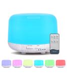 DIFFOFE 300ML Essential Oil Diffuser - Remote Control, 8 Hour Quiet Electric Home Diffuser - 7 LED Light Colors - Timer - Small Rooms, Bedrooms - White Wood Grain - Buy Online on GoSupps.com