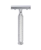Merkur 42C Classic Razor | Hexagonal Handle | Gloss Chrome | Three-Part Closed Comb | Ideal for Wet Shaving | Made in Germany - Buy Online on GoSupps.com