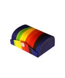 Buy Multicolor Leather Lipstick Case Holder with Mirror - Perfect Valentine's Day Gift for Women | Holds 2 Lipsticks | Cosmetic Storage Organizer - Buy Online on GoSupps.com