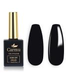 Carmu Gel Nail Polish - 15ml Pure Black Soak Off UV LED Cure for Long Lasting Manicure | Perfect Nail Art Gift for Women & Girls - Buy Online on GoSupps.com