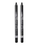 Rimmel Scandaleyes Waterproof Kohl Kajal Liner Black 0.02 oz - Pack of 2 | Long-Lasting Eye Makeup - Buy Online on GoSupps.com