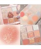 Kayswang 9 Colors Glitter Eyeshadow Palette - Matte High Pigment Cream Texture with Long Lasting Waterproof Formula - Autumn/Winter Natural Eye Shadow Palette (Orange) - Buy Online on GoSupps.com