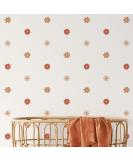 Funlife Brownish Red Daisy Wall Decal - Peel and Stick Kids Wall Art for Nursery, Bedroom, Playroom - Buy Online on GoSupps.com
