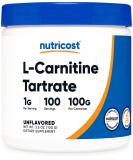 Nutricost L-Carnitine Tartrate Powder (100 Grams) - 1 Gram per Serving 100 Servings 100 Servings (Pack of 1) - Buy Online on GoSupps.com