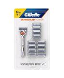 Gillette SkinGuard Power Men's Razor Handle + 13 Blade Refills - Smooth Shave & Precision Control - Buy Online on GoSupps.com