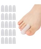 20 Pieces Small Gel Toe Caps - Silicone Toe Protectors for Corns, Calluses, Blisters, Hammer Toes, Ingrown Toenails - White (Pack of 1) - Buy Online on GoSupps.com