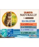 IAMS Naturally Caste Wate in Sauce - High-Quality Fish Wet Food for Adult Cats | Sea Collection 12 x 85g - Buy Online on GoSupps.com