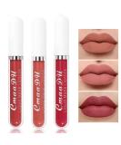 Shop 3 Colors Matte Liquid Lipstick Set - Long Lasting Waterproof Nude Lip Gloss for Women | Set#11 (3pcs - Buy Online on GoSupps.com