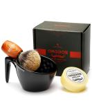 Absbas Roof Hair Razor Brush & 3.5oz Shaving Soap Set | Premium Wet Shaving Tool for Men & Women | Hair Removal & Upgrade Fermentation | A5 Melamine Foaming Cups - Buy Online on GoSupps.com