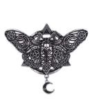 Restyle Occult Moth Wicca Gothic Hair Clip | Pentagram Moon Crescent Barrette - Silver - Buy Online on GoSupps.com
