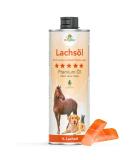 Mahu nature 1 liter salmon oil for dogs & cats i native natively with omega 3 & omega 6 fatty acids i fish oil for dogs as a barf addition from senior to puppy - Buy Online on GoSupps.com