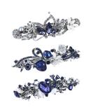 NODG Crystal Rhinestone Butterfly Hair Barrettes Set - Vintage French Clips for Women and Girls - Buy Online on GoSupps.com