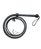 Ardour Crafts Bull Whip 4 feet Handmade Leather Cowhide Stock Whips for Horse Riders Trainers Beginners and Toddler - Indiana Jones Design Black Equestrian Bullwhip - Buy Online on GoSupps.com