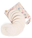 Organic Washable Breast Pads 10 Pack | Reusable Nursing Pads for Breastfeeding with Carry Bag Regular 10-Count Beige Multicolored - Buy Online on GoSupps.com