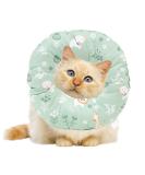 Buy Dzmuero Adjustable Soft Cat Collar 16-29 cm | Leakproof & Anti-Bite Recovery Collar for Pets After Surgery - Green - Buy Online on GoSupps.com