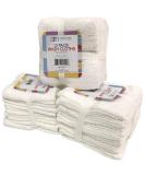 American Mills 12-Pack White Cotton Wash Cloths - 100% Cotton, 12x12 Size - Buy Online on GoSupps.com