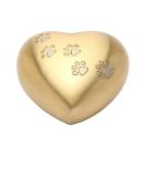 Urns UK Hand Crafted Funeral Pet Cremation Memorial Heart Urn Hertford Brass 5" Large - Buy Online on GoSupps.com