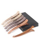 Sndyi hair clamps hairdressing requirement 6 pieces of hair clips for style and cutting compartment clamps hairdresser non -slip hair clips with silicone tape hair clips for thick & thin hair neutral 2 apricot+2 orange - Buy Online on GoSupps.com