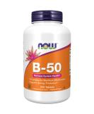 Now Foods B-50 Complex - 250 Tablets for Energy & Stress Support - Buy Online on GoSupps.com