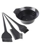 TRIXES 4PC Hair Dye Kit - Professional Hair Colour Bowl and Brush Set for Home or Salon Use - Black - Buy Online on GoSupps.com