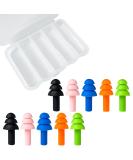 Zlongron Noise Cancelling Ear Plugs for Sleeping Work & Swimming - Reusable Silicone Ear Plugs for Adults & Kids (Pack of 10 - Buy Online on GoSupps.com