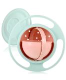 Baby Universal Gyro Bowl - Non Spill Feeding Bowl for Toddler | 360 Rotation Kids Bowl (1Pcs Light Green) - Buy Online on GoSupps.com