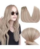 Easyouth Clip in Real Human Hair Extensions - Ash Blonde Highlighted Clip ins 22 Inch 70g 5Pcs - #18P613 - Buy Online on GoSupps.com