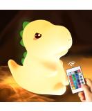 One Fire Dinosaurs Night Light Kids 16 Colors+Remote Baby Night Light Newborn Dimmable Dinosaur Lights for Bedroom Decor Rechargeable Kids Night Light Kawaii Silicone Dinosaur Gifts Christmas Gifts - Buy Online on GoSupps.com