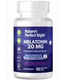Nature's Perfect Night | Melatonin 20mg | 180 Quick Dissolve Tablets | Natural Mixed Berry Flavor |High Potency | Sugar Free | Vegan | Gluten Free | Value Size - Buy Online on GoSupps.com