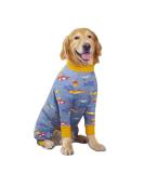 Dog Rehabilitation Suit - Soft Long-Sleeved Post-Surgery Shirt for Large & Medium Dogs | Conical Alternatives for Licking | Surgical One-Piece (7XL Shark) - Buy Online on GoSupps.com