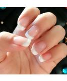 Jovono French Artificial Nails - Nude Pink Press-On Nails for Women & Girls (24 Pieces Size M) - Ballerina Acrylic Design - Buy Online on GoSupps.com