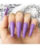 Brishow Ballerina Coffin Artificial Nails - 24 Piece Purple Acrylic Press-On Fake Nails for Women & Girls - Full Cover & Easy Stick On - Buy Online on GoSupps.com