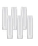JamHooDirect 6Pcs 30ml Clear Plastic Empty Travel Bottles with Flip Cap Transparent Refillable Cosmetic Containers Squeezable Tubes Includes 12 Stickers for Shampoo Conditioner Lotion - Buy Online on GoSupps.com
