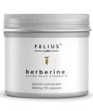 Folius Labs Berberine Supplement 500mg | Clean Label HIMABERB | Himalayan 97% Berberine Hydrochloride | 90 Capsules - Buy Online on GoSupps.com