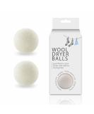 Organic Wool Dryer Balls - Reusable Laundry Tumble Balls for Anti-Static Fabric Softening - Reduce Dry Time and Wrinkles - 100% Natural White Wool - 7cm (2 Pack) - Buy Online on GoSupps.com