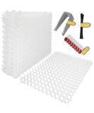 Ley's Cat Repellent Outdoor Scat Mat - 12 Pack 16 x 12 Inch Spiked Cat Deterrent for Garden & Yard | Animal Barrier Fence - White - Buy Online on GoSupps.com