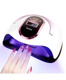 Etunsia 168W LED Nail Lamp for Gel Polish - Professional Nail Dryer with 4 Timer Modes and Auto Sensor - Large LCD Screen - Fast Curing for At-Home Gel Nails (Pink) - Buy Online on GoSupps.com