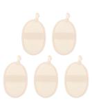 5 Pack Exfoliating Shower Loofah Sponge Pads | Body & Face Scrubber for Men & Women | Spa Quality Bath Brush - Buy Online on GoSupps.com