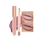 Nude Liquid Lipgloss & Lip Liner Set - Long Lasting & Waterproof Lip Stain Kit - Buy Online on GoSupps.com