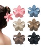 Mevnccola 6 Pack Flower Claw Clips - Strong Hold Medium Hair Clips for Women and Girls - 2.8 Inch Cute Matte Floral Hair Accessories - Non-Slip Jaw Clips - 6 Colors - Buy Online on GoSupps.com