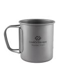 COOK'N'ESCAPE 375ml Titanium Camping Coffee Mug - Lightweight Cup with Foldable Handle for Outdoor Hiking and Cooking - Buy Online on GoSupps.com