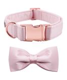 Buy Lionet Paw's Comfortable Silk Pink Dog Collar with Removable Fly for Small Dogs - Adjustable 25-40cm | Best eCommerce Deals - Buy Online on GoSupps.com