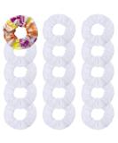 Queenroma 15 pieces white hair tie scrunch cotton hair tongue colon large intestine circle hair bndel hair rings rubber bangs elastic soft hair rings for curly hair - Buy Online on GoSupps.com