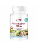 Glucomannan 500mg - 120 Vegan Capsules | Konjac Root Extract | Natural Fiber Supplement | Quality from Germany - Vive Supplements - Buy Online on GoSupps.com